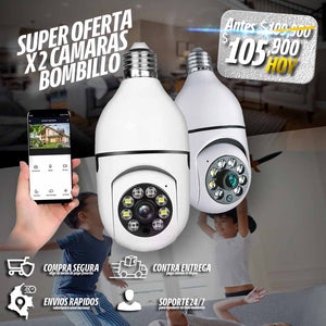CAMARA BOMBILLO WIFI 2 X 1